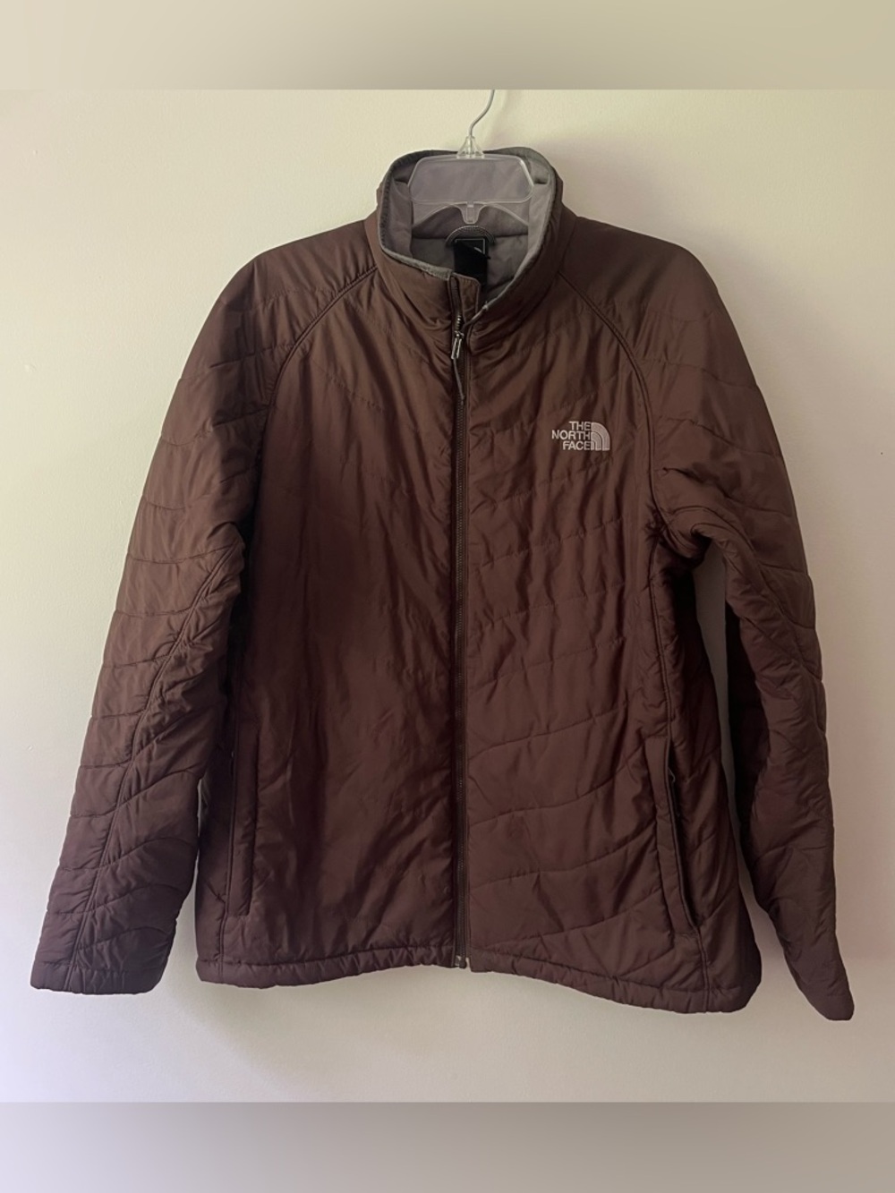 The North Face Chocolate Brown Quiled Jacket Women's XL Lightweight